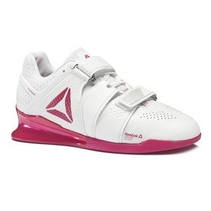 Reebok Women’s Legacy Lifter Shoes - White Pink